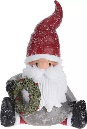 Figurka Świąteczna Bożonarodzeniowa Mikołaj Z Wieńcem 2773618113