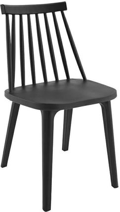 King Home Czarne Krzesło Jadalniane Ribs Black Tradycyjne Do Kuchni Pc104Sblack Czarny 73016