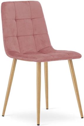 Elior Zestaw 4 Szt Różowych Krzeseł Tapicerowanych Do Salonu Fabiola 3X 25629