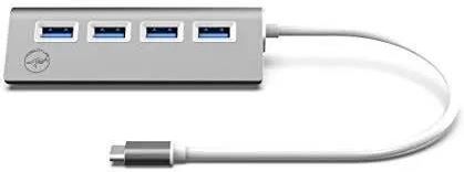 MOBILITY LAB Hub cylindre 4 ports USB-c Gris sidéral
