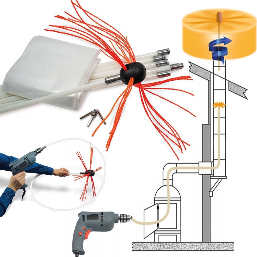 Tajfun Zestaw Do Czyszczenia Komina Wiertarką 9M 5903886643178