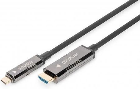 Kabel adapter DIGITUS hybrydowy AOC USB Typ C na HDMI 4K 60Hz 20m