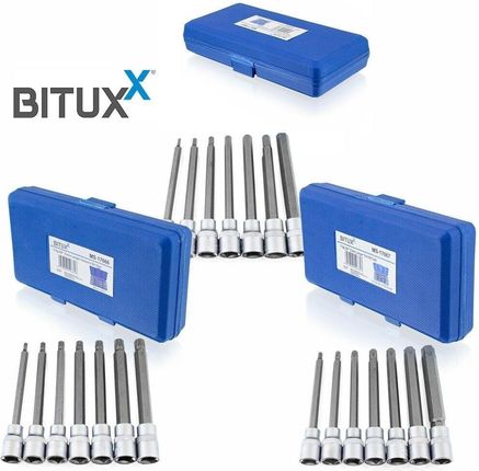 Bituxx Zestaw Nasadek Sześciokątnych 3/8" H3-H10 M4-M10 T25-T60 M18071