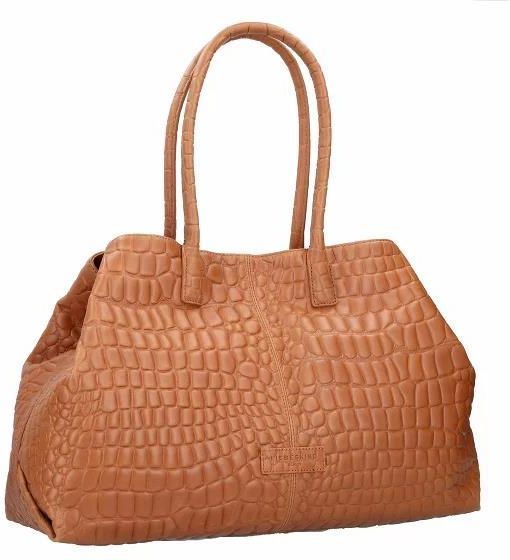 Liebeskind Chelsea Croco Shopper Bag Leather 48 cm golden amber - Ceny ...