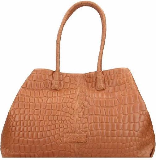 Liebeskind Chelsea Croco Shopper Bag Leather 48 cm golden amber - Ceny ...