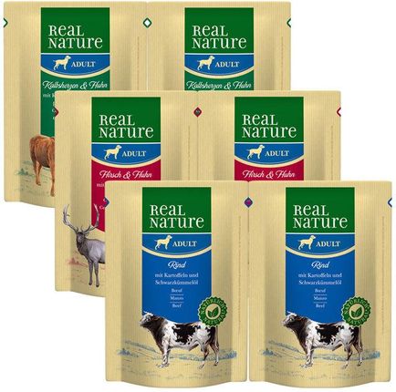 Real Nature Adult Pouches Mix 6x300g