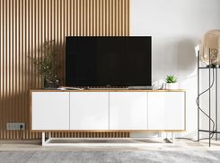Szafka Rtv Nila 3 150 Dąb Wotan Biała Mat Apollo 2-Tv-155-Wot-Whi_Frame