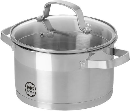 Mg Home Garnek Z Pokrywką Professional 24cm Srebrny 6,1L