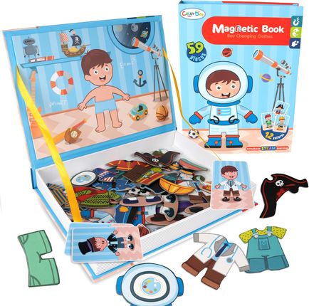 Malplay Układanka Magnetyczna Ubieranie Chłopca Montessori
