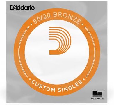 D'Addario BW020 80/20 Bronze pojedyncza struna do gitary akustycznej .020