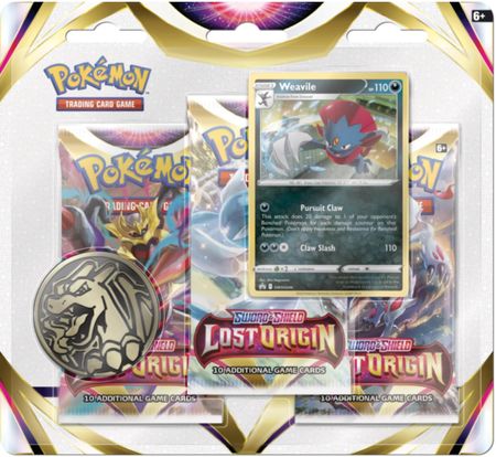 Pokémon TCG: Lost Origin - 3-Pack Blister Weavile