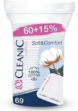 Zdjęcie CLEANIC Soft & Comfort Płatki kosmetyczne kwadratowe, 69 szt. - Łęczna