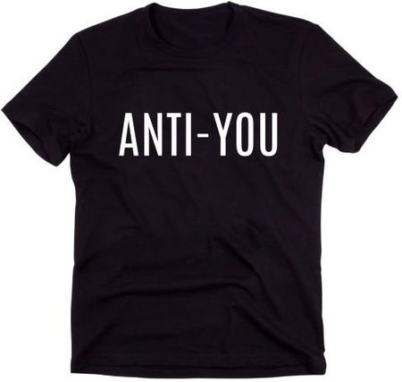 Czarny Klasyczny T-shirt "ANTI-YOU"