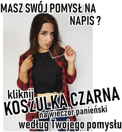 Time For Fashion Bluzka Na Wieczór Panieński Z Twoim Napisem Czarna