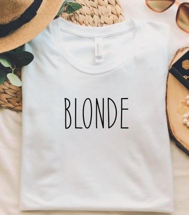 biała damska koszulka BLONDE