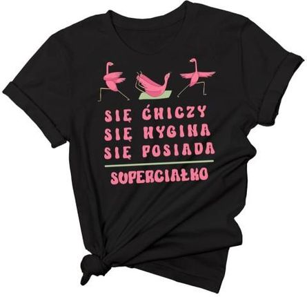 Koszulka dla fitnesiary z flamingami