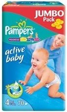 Pampers Active Baby-Dry 4 Maxi (7-14kg) 70 szt.