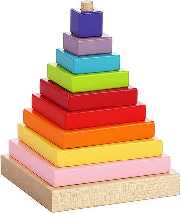 Cubika Zabawka Drewniana Piramida 8 Klocków