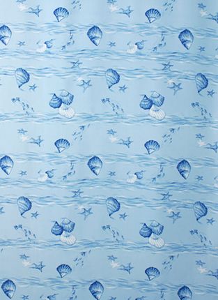 Mussla Niebieska Zasłona Prysznicowa 180x200cm 621-91