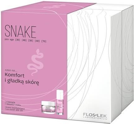 Zestaw Promocyjny Flos-Lek Snake, essenza reduktor wieku, 30 ml + krem konturujący na dzień SPF 20, 50 ml