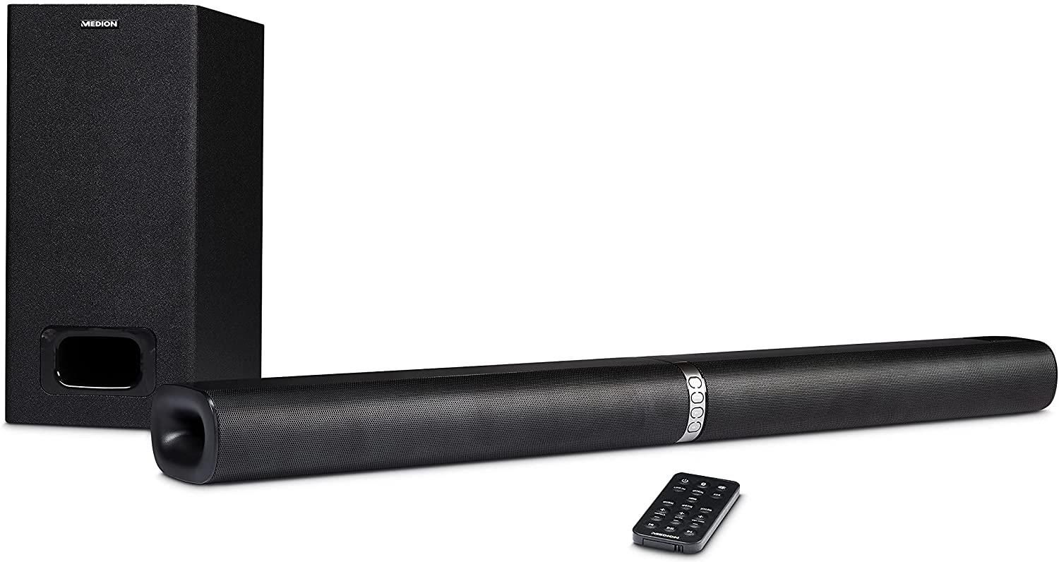 Soundbar Soundbar Medion P61220 Subwoofer 2.1 120W BT NFC Opinie i