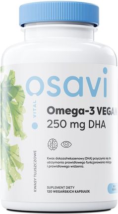 Kapsułki OSAVI Omega-3 VEGAN 250 mg DHA 120 szt.