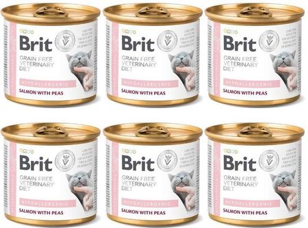 Brit Veterinary Diets Cat Hypoallergenic 6x200G