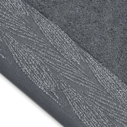 Ręcznik Bawełniany Ze Srebrną Nicią Grafitowy Elverum 50X90 Cm 120010792