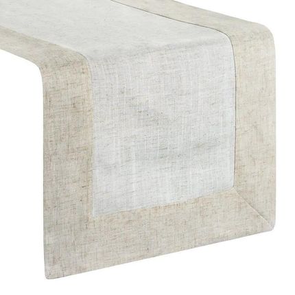 Eurofirany Bieżnik Z Kryzą I Lamówką Iza 40X180 Naturalny 86461