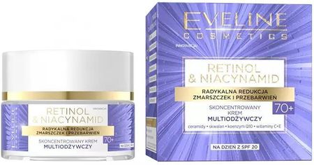 Krem Eveline Cosmetics Retinol & Niacynamid Skoncentrowany Multiodżywczy 70+ na dzień 50ml