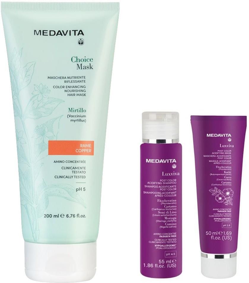 Medavita Pakiet: Choice Maska Miedziana 200Ml + Luxviva Koloryzująca ...