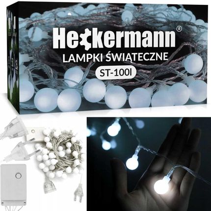 Heckermann Girlanda Lampki Święta Wodoodporne 100Led 20M Ip44