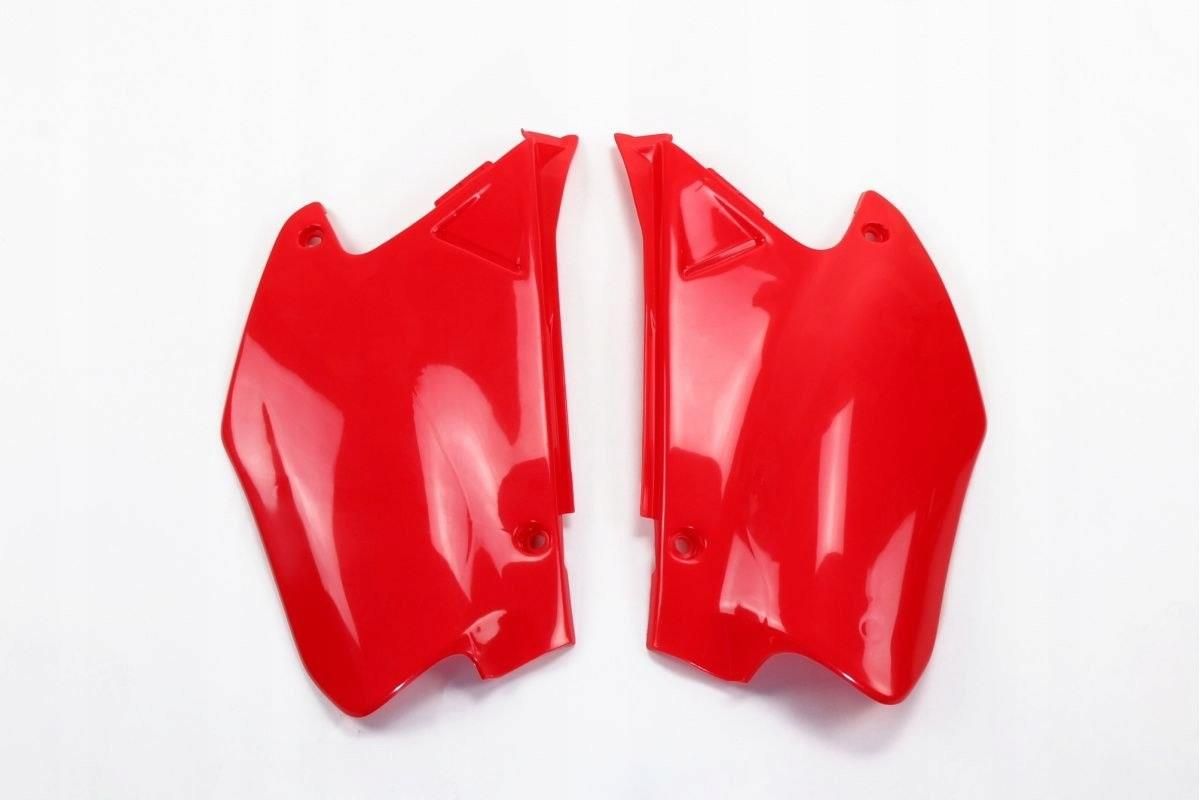UFO Plastic Radiator Cover For Honda CR125/CR250 1989 - Red, Pre-Drilled, Replacement Side Panel - View #7