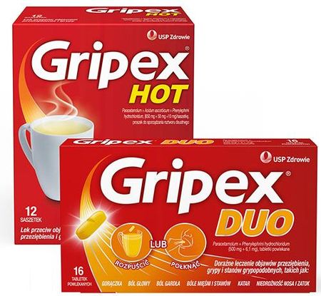 Gripex Hot 12 Saszetek + Duo 16tabl.