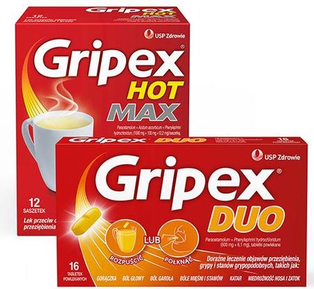 Gripex Hot Max 12 Saszetek + Duo 16tabl.