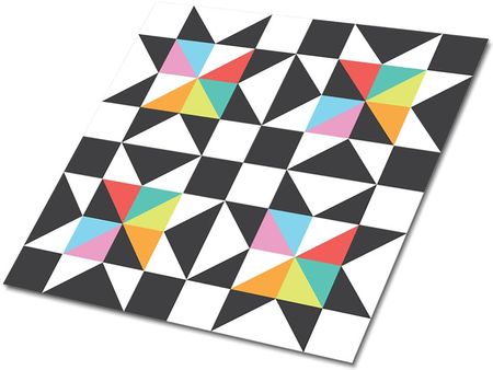 Dywanomat Panel Kafelek Winylowy Geometryczny Kolorowy Motyw 30x30cm (MWSKZ1112950777830X30)