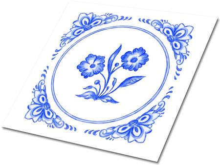 Dywanomat Samoprzylepne Kafelki Pcv Kwiatek Azulejos 30x30cm (MWSKZ1156406343530X30)