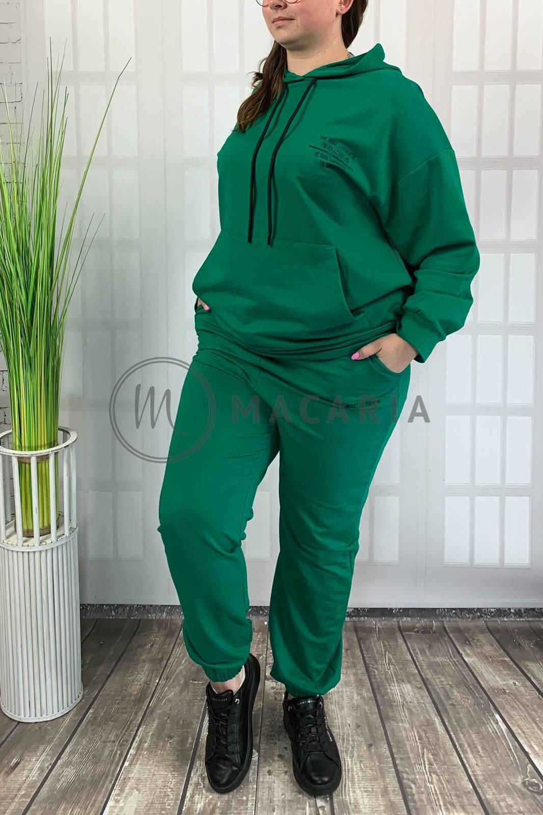 Big Love Komplet Dresowy Dwuczęściowy Plus Size Adrom Zielony 2XL - zdjęcie 1 Big Love Komplet Dresowy Dwuczęściowy Plus Size Adrom Zielony 2XL