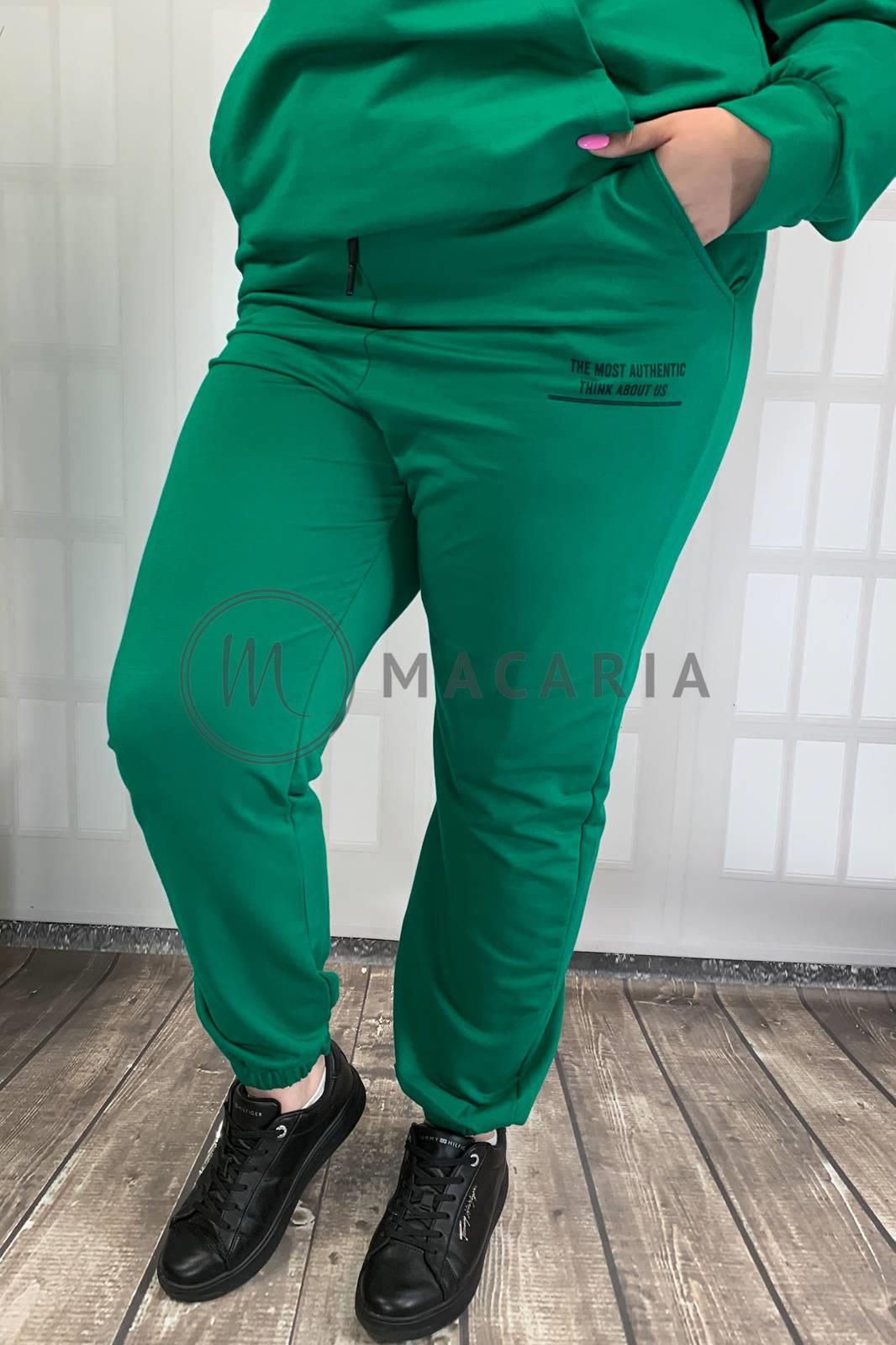 Big Love Komplet Dresowy Dwuczęściowy Plus Size Adrom Zielony 2XL - zdjęcie 2 Big Love Komplet Dresowy Dwuczęściowy Plus Size Adrom Zielony 2XL