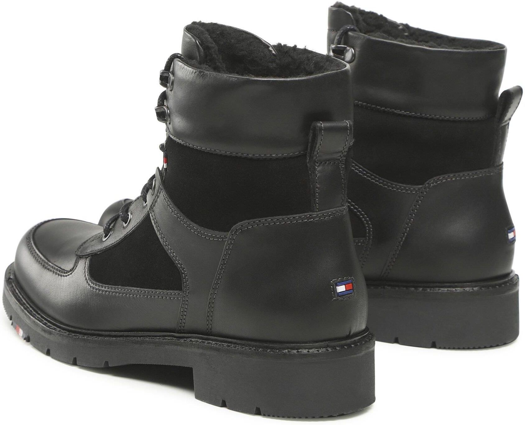 Tommy Hilfiger Kozaki Rwb Hilfiger Warm Mix Lace Boot 