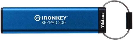 Kingston Technology IronKey Keypad 200 16GB USB Typu-A 3.2/3.1 Niebieski (IKKP20016GB)