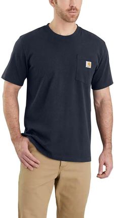 Koszulka męska T-shirt Carhartt Heavyweight Pocket K87 412 granatowy