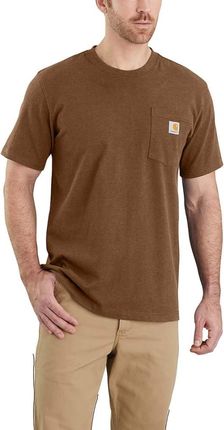 Koszulka męska T-shirt Carhartt Heavyweight Pocket K87 B00 Oiled Walnut Heather