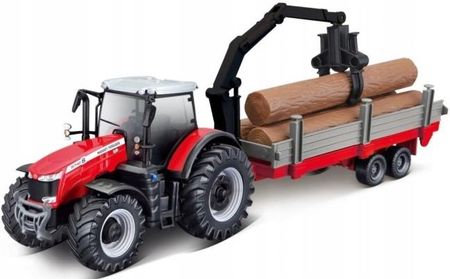 Bburago Traktor Massey Ferguson 8740S Do Drewna