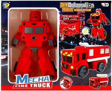 Mega Creative Zestaw Robot Auto Straż Pożarna Do Skręcania Czerwony
