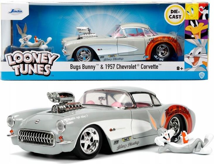 Jada Toys Auto 1957 Chevrolet Corvette Królik Bugs 1:24