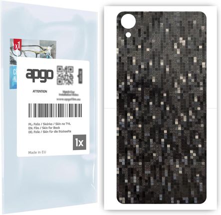 Apgo Folia Na Tył Carbon Pixel Czarny Do Sony Xperia Xa Ultra
