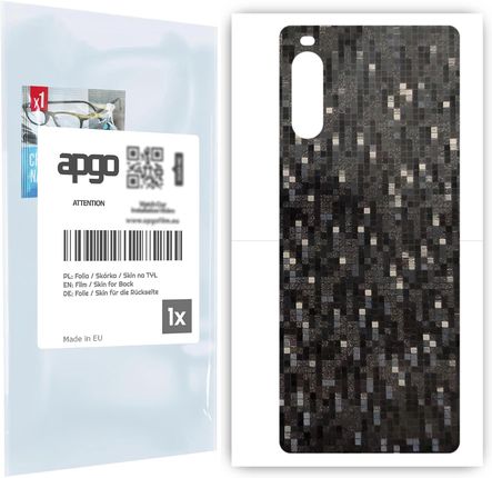 Apgo Folia Na Tył Carbon Pixel Czarny Do Sony Xperia 10 Iii Sog04