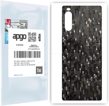 Apgo Folia Na Tył Carbon Pixel Czarny Do Sony Xperia 10 Iii So-52B