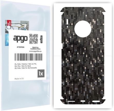 Apgo Folia Na Tył+Boki Carbon Pixel Czarny Do Huawei Mate 30 Pro